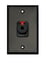 Whirlwind WP1B/1QW Single Gang Wallplate With 1/4" Jack, Black Image 1