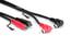 Hosa CRA-201DJ 3.3' Dual RCA To Right-Angle Dual RCA Audio Cable With Ground Image 1