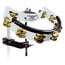 Rhythm Tech DST21 Drum Set Tambourine - White W/Brass Jingles Image 1