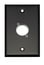 Whirlwind WP1B/1H Single Gang Wallplate With 1 XLR Punch, Black Image 1