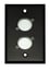 Whirlwind WP1B/2H Single Gang Wallplate With 2 XLR Punches, Black Image 1