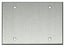 Whirlwind WPX3/0H .125" 3 Gang Blank Wallplate, Clear Anodized Aluminum Image 1
