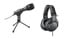 Audio-Technica AT-EDU25 AT2005USB Dynamic USB/XLR Microphone, ATH-M20x Headphones Image 1