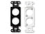 RDL DB-D2 Double Plate For Standard And Specialty Connectors - Black Image 1