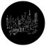 Rosco 77287 Steel Gobo, NYC Skyline Image 1