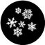 Rosco 77772 Steel Gobo, Snowflakes Image 1