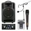 Galaxy Audio Traveler 10 TVHH-HS-U3BK 10" Portable PA System With Wireless Handheld And Headset Microphones Image 1