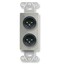 RDL DS-XLR2M Dual XLR 3-pin Male Jacks On D Plate, Terminal Block, Stainless Steel Image 1