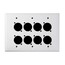 Ace Backstage WP-318 Aluminum Wall Panel With 8 Connectrix Mounts, 3 Gang, White Image 1