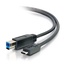 Cables To Go 28865 3' (0.9m) USB 3.0 USB 3.1 Gen 1 USB-C To USB-B Cable M/M, Black Image 1