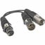 Bescor XLR-YM 4-Pin XLR-F To 2x 4-Pin XLR-M Y Cable Image 1