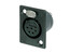 Neutrik NC6FP-B-1 6-pin XLRF Panel Connector, Black With Gold Contacts Image 1