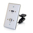 Cables To Go 39874 Single HDMI Pass Through Decorative Wall Plate, Aluminum Image 1