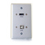 Cables To Go 39874 Single HDMI Pass Through Decorative Wall Plate, Aluminum Image 3