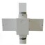 Nigel B Design 14X14DPM-W 14" X 14" Utility Shelf Double Pole Mount With Power Receptacle, White Image 1