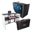 ProX XF-MESA-MEDIA MESA MEDIA Portable DJ Facade Table Station With TV Mount, Scrims And Bag Image 1
