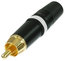Neutrik NYS373-WHITE RCA-M REAN Cable Connector With Gold Contact, White Color Ring Image 1