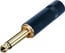 REAN NYS224BG 1/4" TS Cable Connector With Gold Contact And Black Shell Image 1