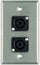 Pro Co WP1010 Single Gang Wallplate With 2 NL4MP Connector RS, Steel Image 1