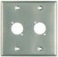 Pro Co WPU2009 Dual Gang Wallplate With 2 D-Series Punches, Steel Image 1