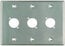 Pro Co WPU3001 3-Gang Wallplate With 3 D-Series Punches, Steel Image 1