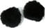 Rycote 065501 1 Pair Of Furry Black Windjammers For Lavalier Microphones Image 1