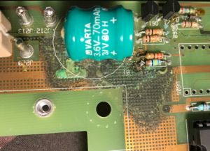 Battery leaking on circuit board