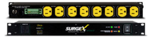 SurgeX 8-Outlet Surge Eliminator & Power Conditioner with Remote, 1 Rack Unit, 20A