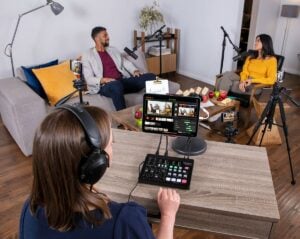 Podcasting setup with Rode Rode-Caster