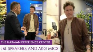 The Harman Experience Center: JBL Speaker Wall and AKG Microphones
